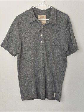 Abbot + Main Men's Heather Gray Short-Sleeve Polo